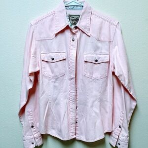 Wrangler Silverlake Pink Button-Up Shirt -  Size small